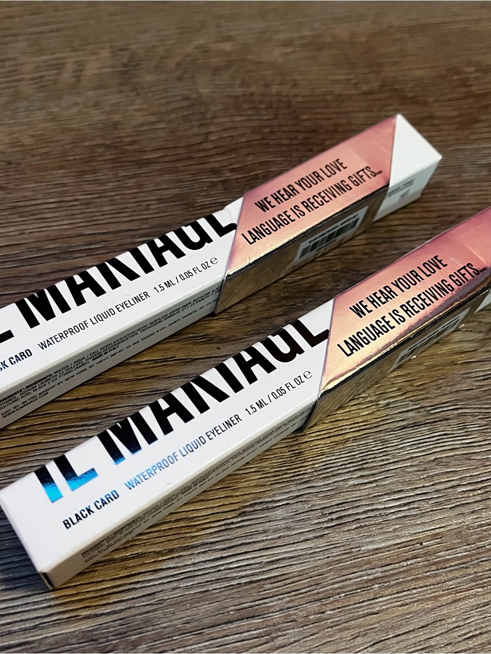 NEW-Set of 2 IL MAKIAGE Black Card Waterproof Liquid Eyeliner — Black